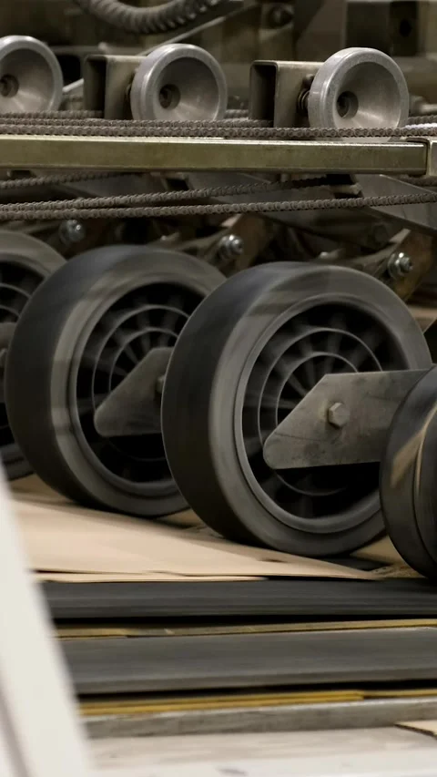 Enterprise for the production containers . Conveyor line for the production.. Video stock 306146366
