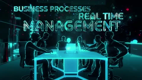 Enterprise Resource Planning with digital technology hitech concept Stock Footage 143533055