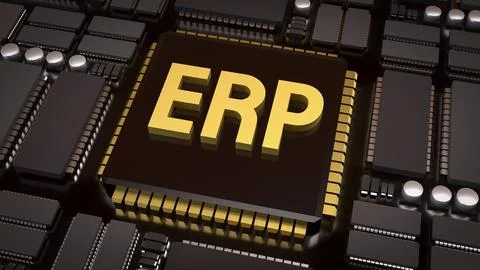 Enterprise Resource Planning Technology 3d render. イラスト素材