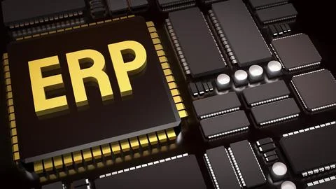 Enterprise Resource Planning Technology 3d render. Stock Photos