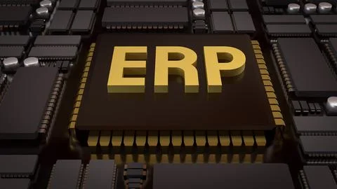 Enterprise Resource Planning Technology 3d render. Stock Photos