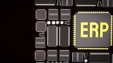 Enterprise Resource Planning Technology 3d render. Foto stock