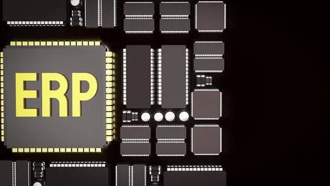 Enterprise Resource Planning Technology 3d render. Foto stock