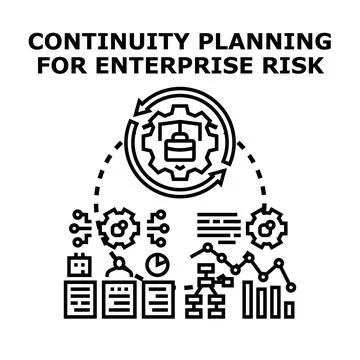 Enterprise risk management continuity planning strategy concept 스톡 일러스트