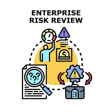 Enterprise risk review vector concept creating business strategy 스톡 일러스트