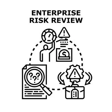 Enterprise risk review vector concept creating business strategy 库存插图