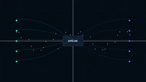 Enterprise SaaS Data Pipeline and Scalable Network Routing Topology Stock Footage 337394450