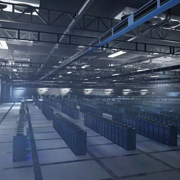 Enterprise server hardware delivering computing capacity for AI 스톡 일러스트