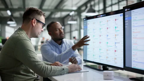 Enterprise Software Developers Collaborate Stock Footage 345312730