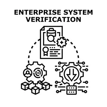 Enterprise system verification and quality assurance process Illustrazione stock