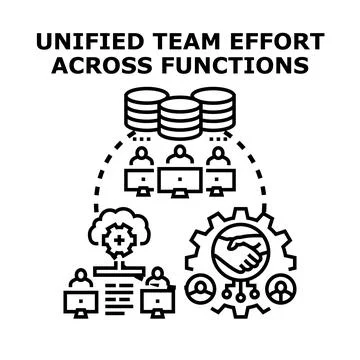 Enterprise team collaboration developing business strategy and process イラスト素材
