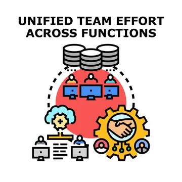 Enterprise team collaboration developing business strategy and process Stock Illustration