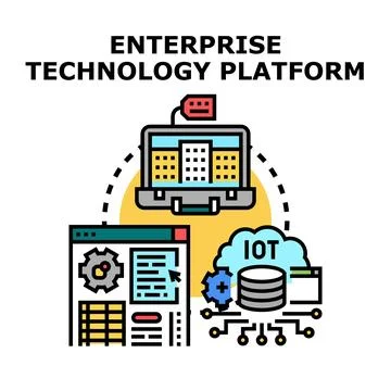 Enterprise technology platform for business computing solutions イラスト素材