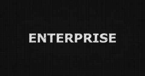 ENTERPRISE text on board Illustrazione stock