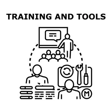 Enterprise training and tools for business development Stock Illustration