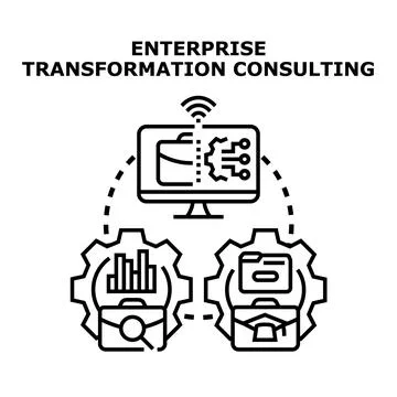 Enterprise transformation consulting vector concept illustration イラスト素材