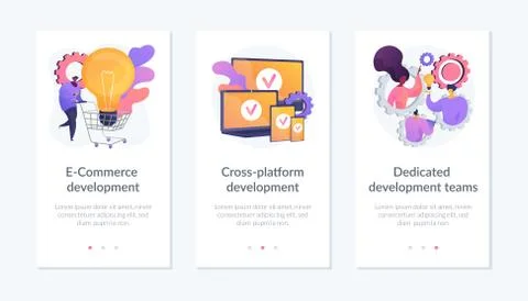 Enterprise web development app interface template. 스톡 일러스트