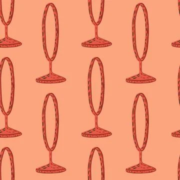 Entertaiment seamless doodle pattern with simple hand drawn circus ring eleme イラスト素材