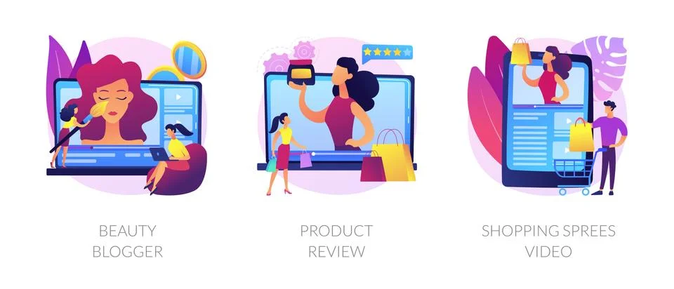 Entertaining digital video content vector concept metaphors. Stock Illustration