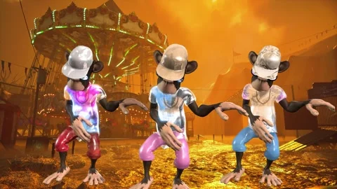 Entertaining Hip-Hop Monkey in Post-End Park Stock Footage 323154173