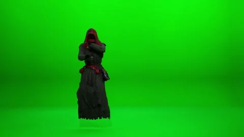 Entertaining Invisible Cloak Dance on Chroma Key Asset Stock Footage 320164536