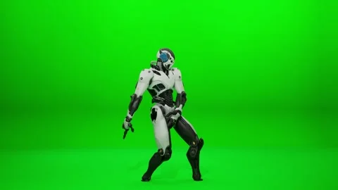 Entertaining Mecha VFX Dance Asset Stock Footage 321942942