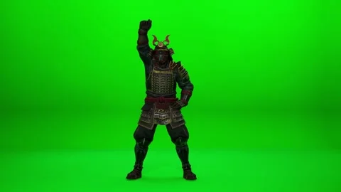 Entertaining Samurai VFX Dance Asset 스톡 동영상 322101475