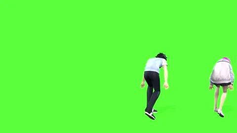 Entertaining Young Anime Couple Dance Asset 스톡 동영상 320599261