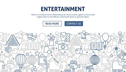 Entertainment Banner Design Stock Illustration