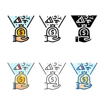 Entertainment budget planning range color icon vector 库存插图