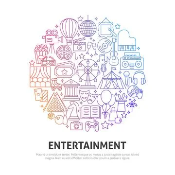 Entertainment Circle Concept Stock Illustration