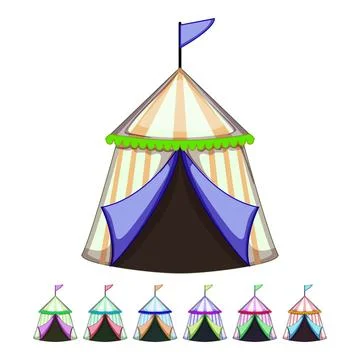 Entertainment circus tent cartoon vector graphic 스톡 일러스트