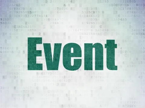 Entertainment, concept: Event on Digital Data Paper background Stock Illustration