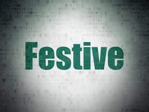Entertainment, concept: Festive on Digital Data Paper background Stockillustratie