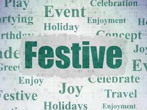 Entertainment, concept: Festive on Digital Data Paper background イラスト素材