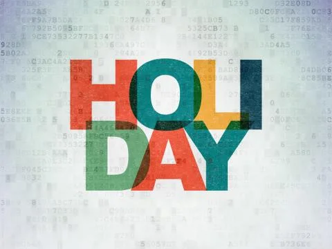 Entertainment, concept: Holiday on Digital Data Paper background 스톡 일러스트