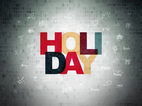 Entertainment, concept: Holiday on Digital Data Paper background 스톡 일러스트