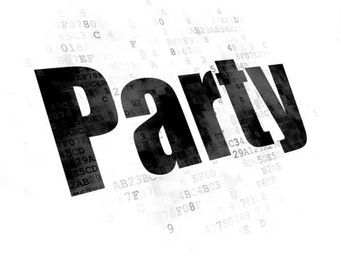 Entertainment, concept: Party on Digital background Illustrazione stock