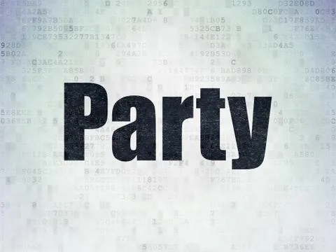 Entertainment, concept: Party on Digital Data Paper background 스톡 일러스트