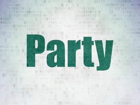 Entertainment, concept: Party on Digital Data Paper background Stock Illustration