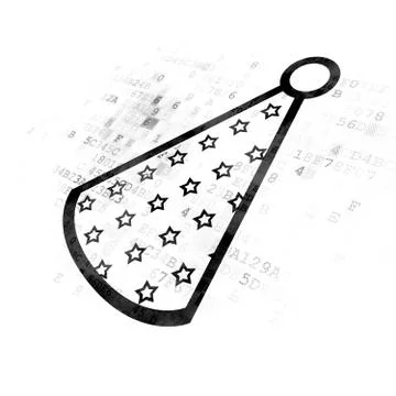 Entertainment, concept: Party Hat on Digital background 库存插图
