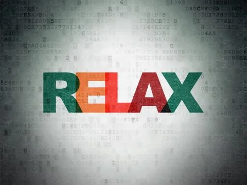 Entertainment, concept: Relax on Digital Data Paper background Stockillustratie