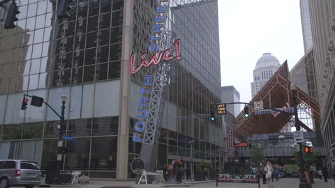 Entertainment district pan Stock-Footage 76327060