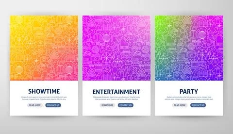 Entertainment Flyer Concepts Stock Illustration