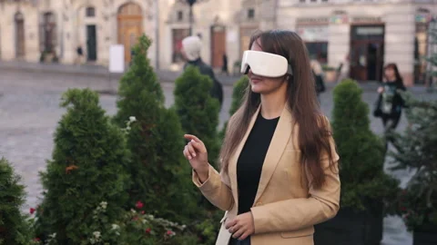 Entertainment of future, interactive VR, Augmented Reality Stock-Footage 227028582