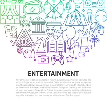 Entertainment Line Concept Stock Illustration