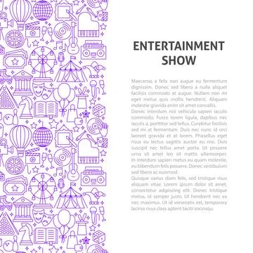 Entertainment Line Pattern Concept Stock Illustration