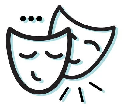 Entertainment Mask Icon Stock Illustration