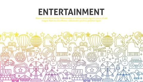 Entertainment Outline Concept Stock Illustration