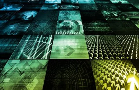 Entertainment overload Stock Illustration